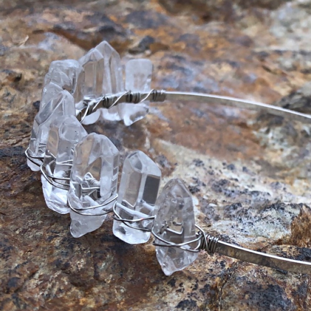 Custom Clear Quartz Crystal Tiara